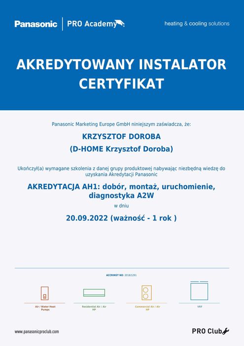 Pompa ciepła M Panasonic AQUAREA HP GENERACJA K