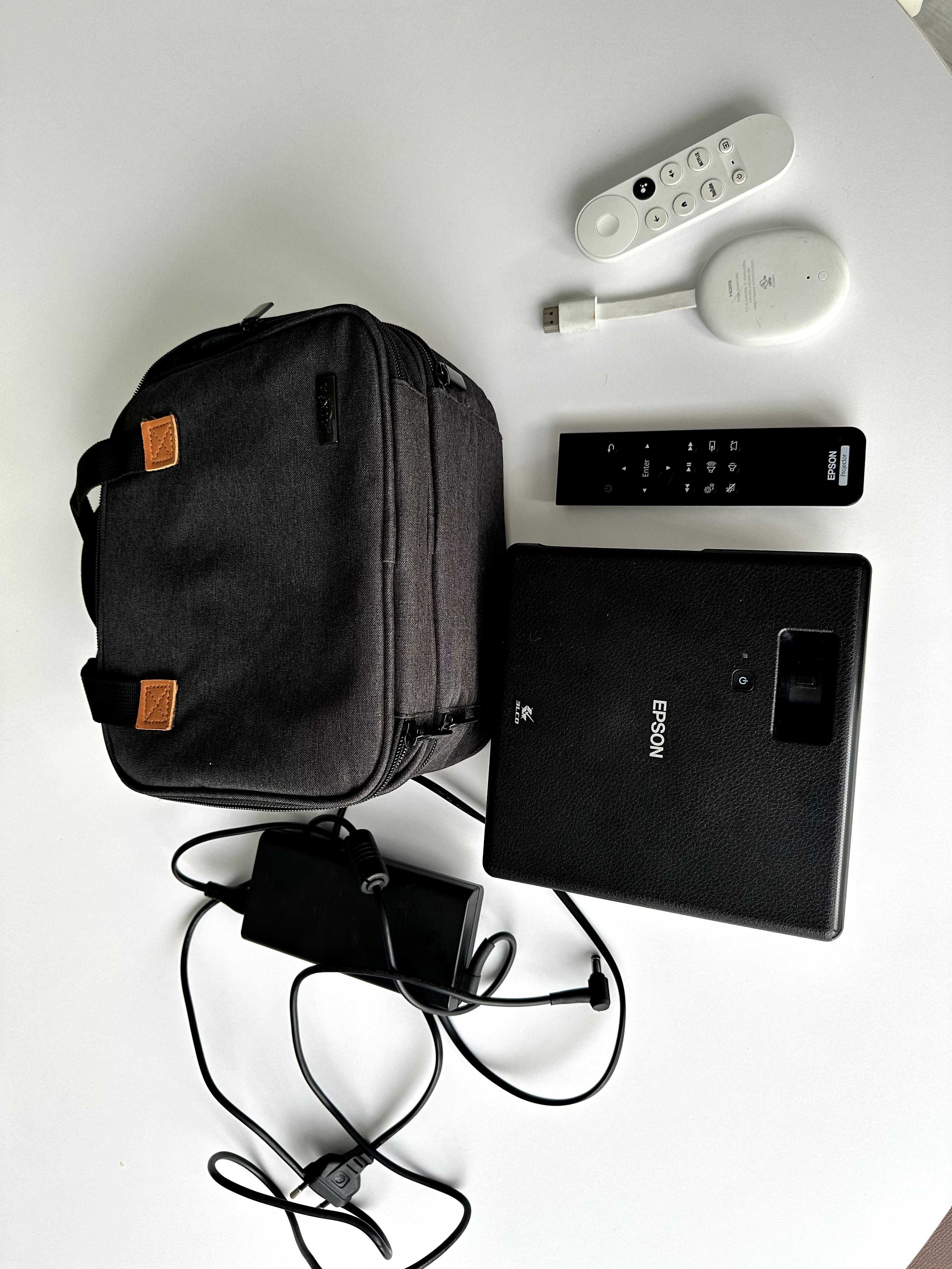 Projektor laserowy EPSON EF-11 + Google Chromecast + Torba
