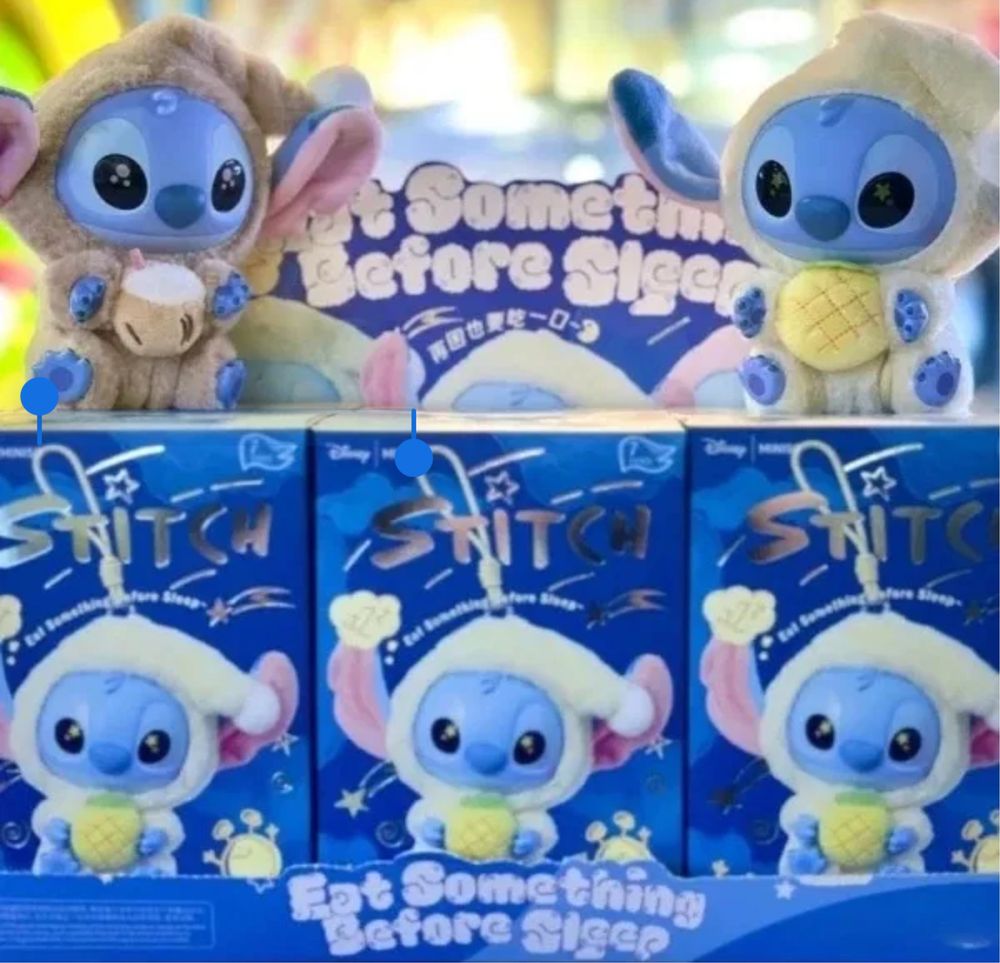Іграшка фігурка-брелок Стіч Stitch Лабубу 15см, колір - сюрприз