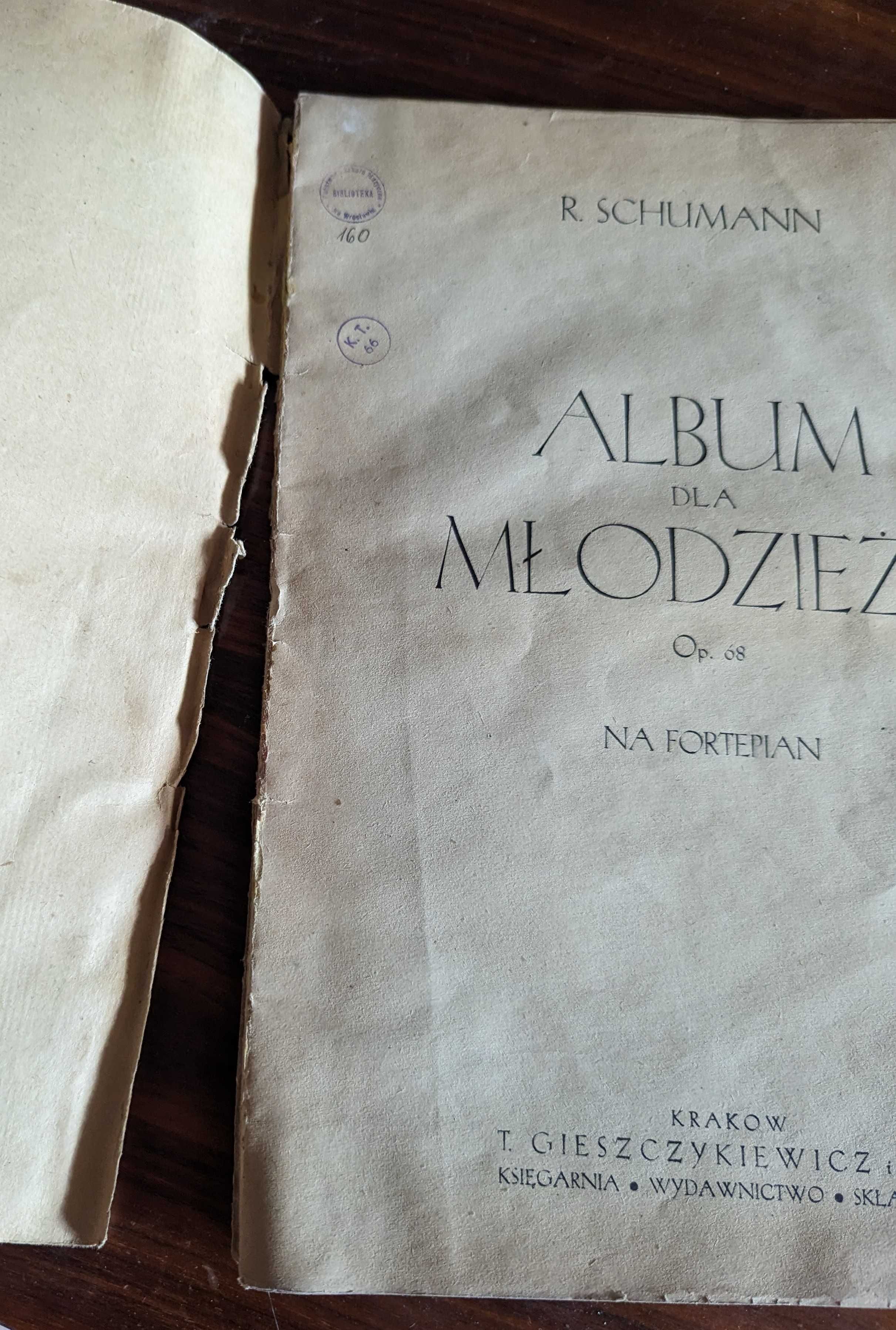 Nuty Schumann album dla młodzieży op. 68 na fortepian