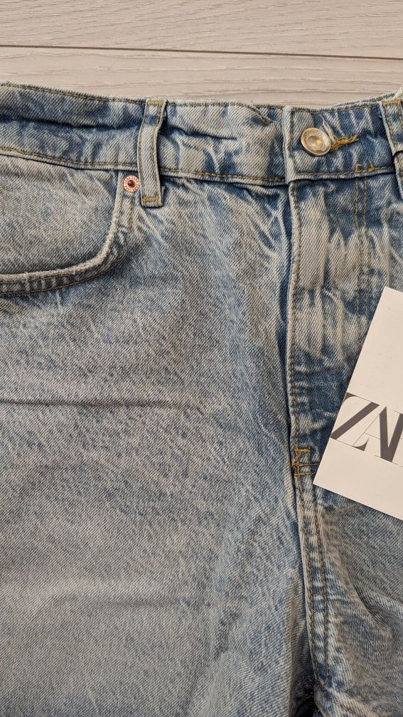 Джинсові шорти Zara на високій посадці