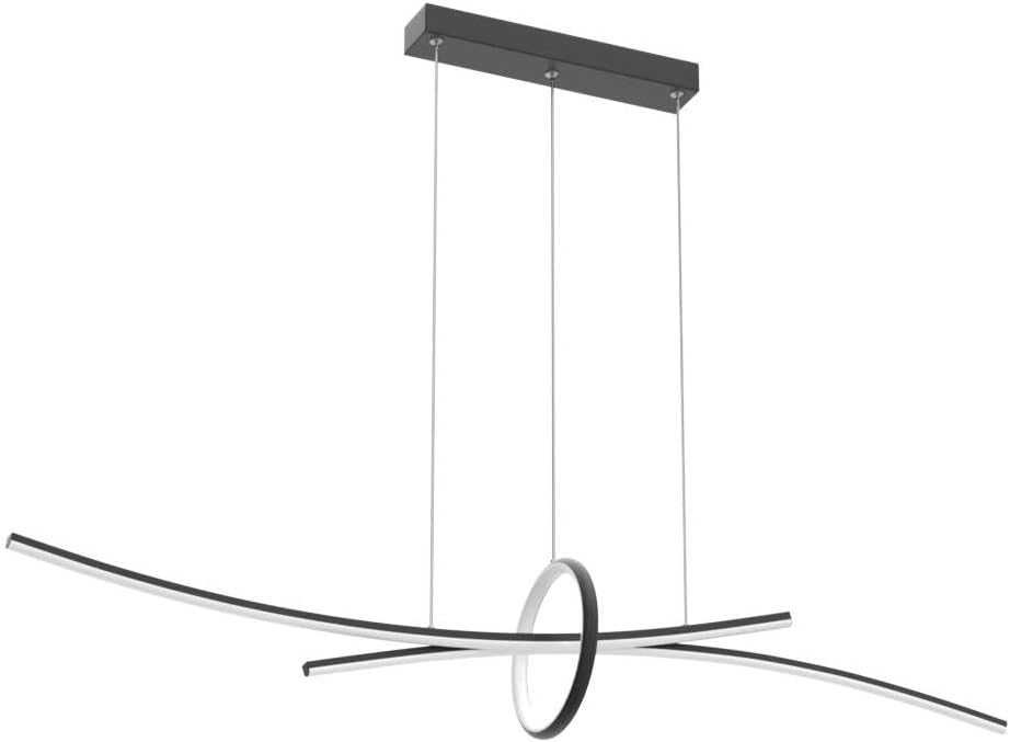 Nowoczesna lampa wisząca LED 36 W ściemniana czarna 100 cm