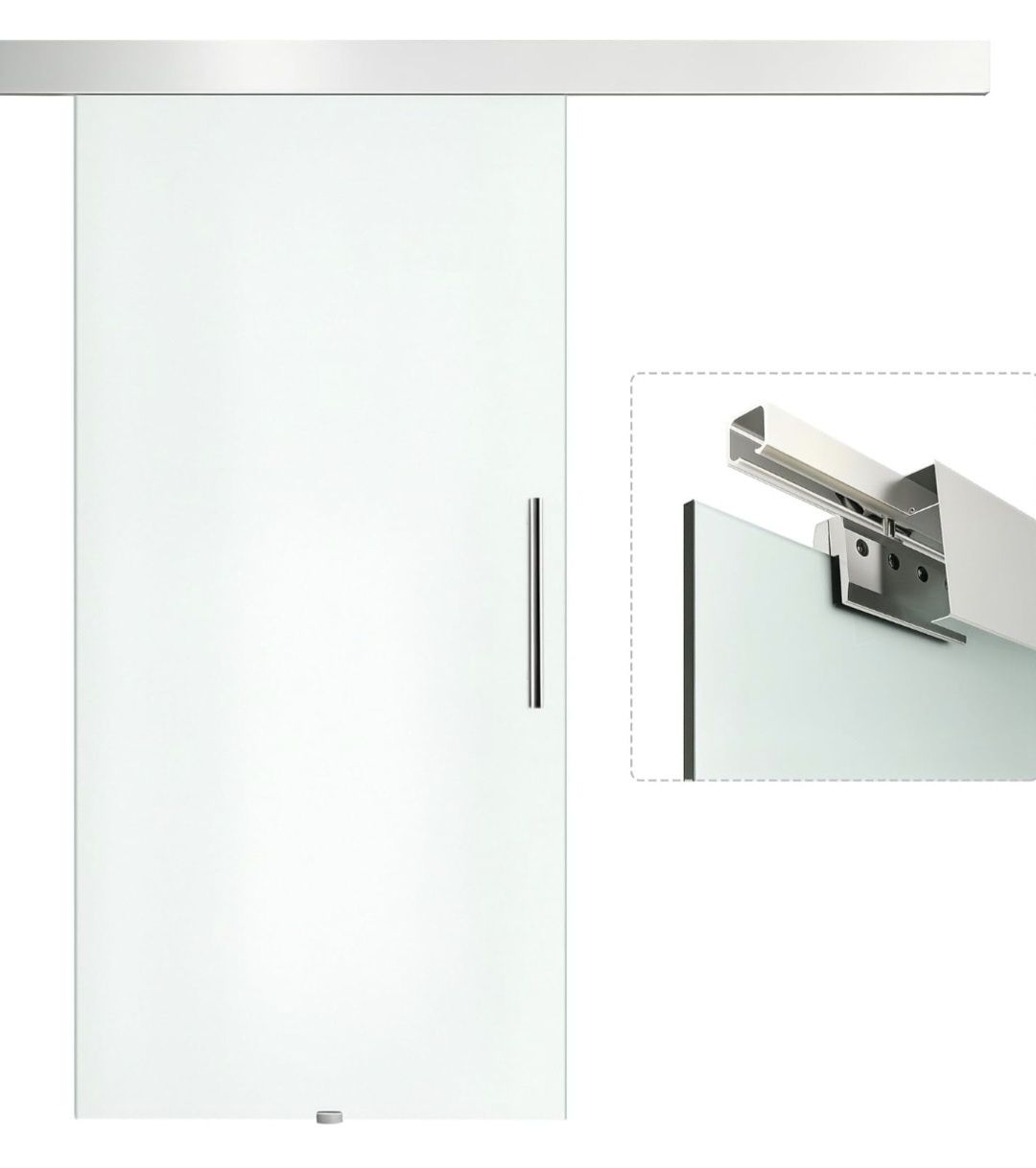 Porta vidro de correr kit calha completo