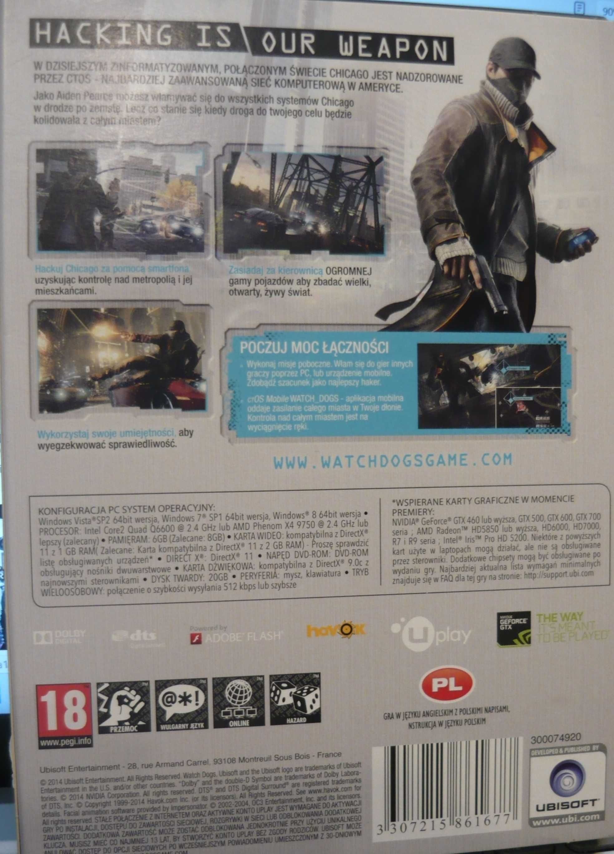 gra Watch dogs  PC