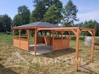 Altany, altanki, wiaty, altana ogrodowa LEA 4x4m + Pergola PRODUCENT