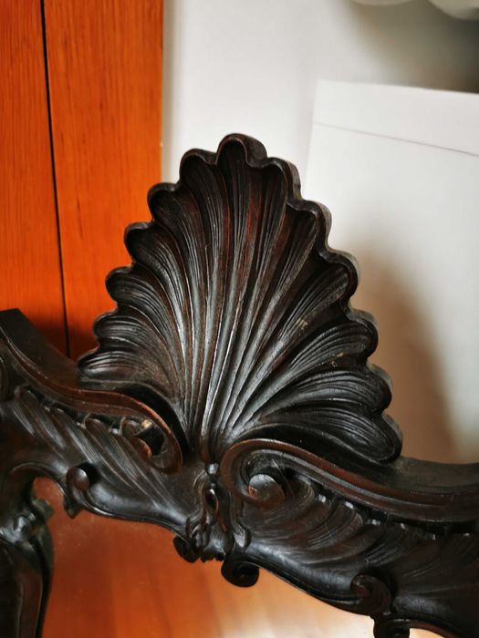 Espelho antigo com moldura em madeira 90x50cm