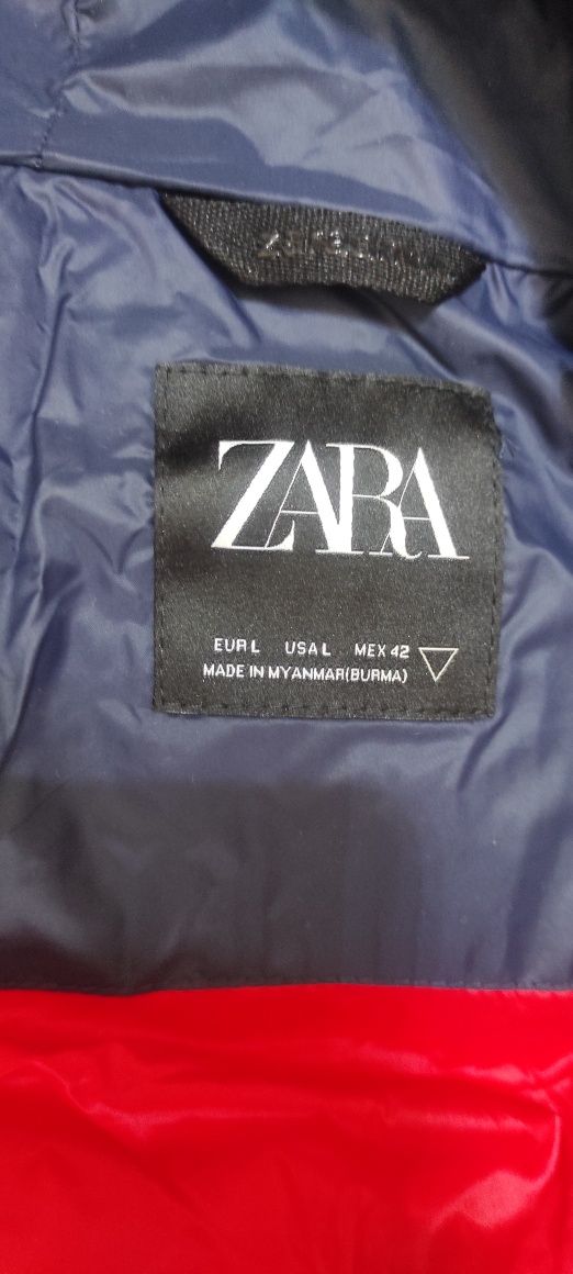 Зимова куртка Zara (L) легка тепла стегана зима пуховик