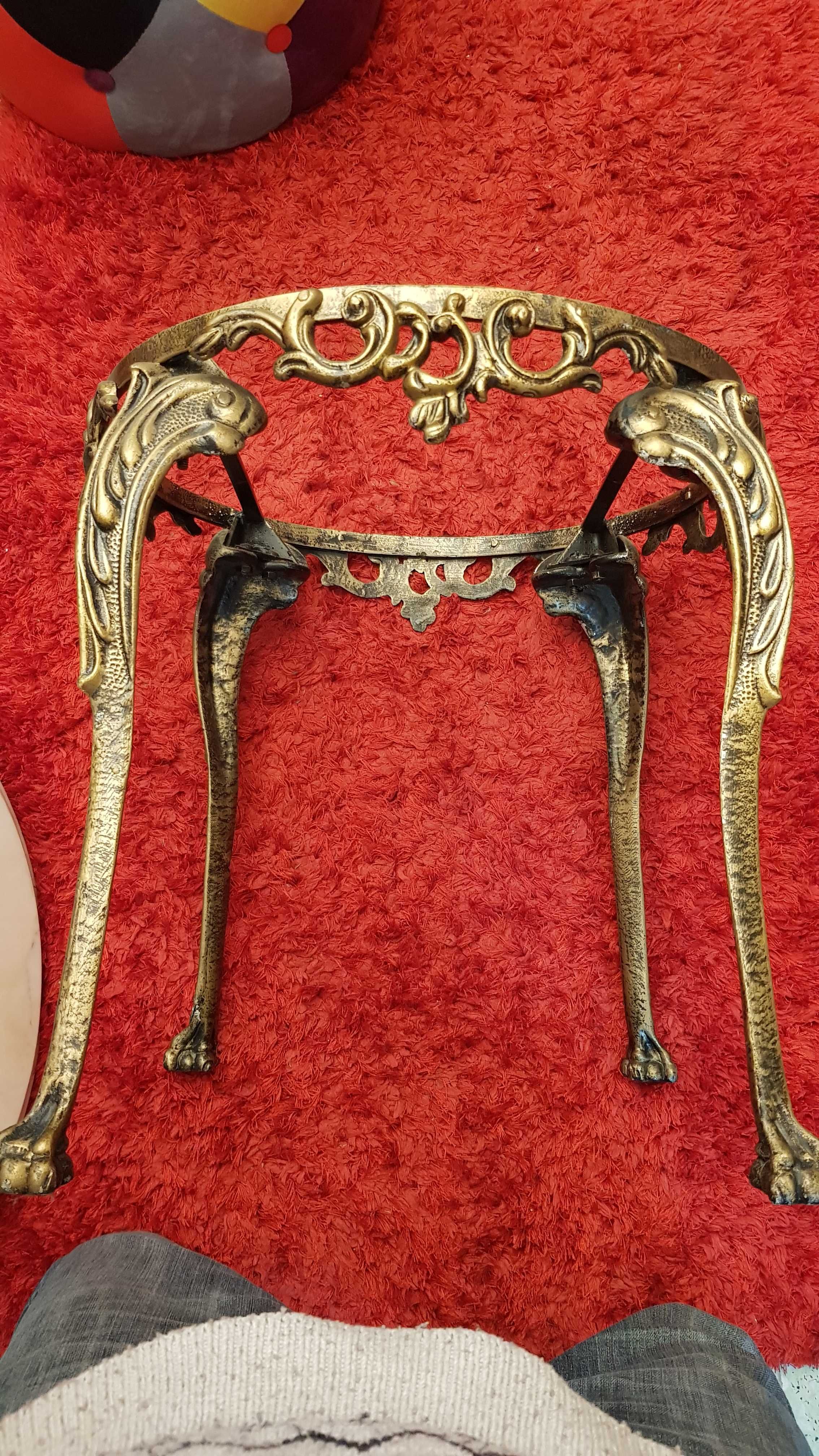 2 Mesas Pequenas Bronze Mármore