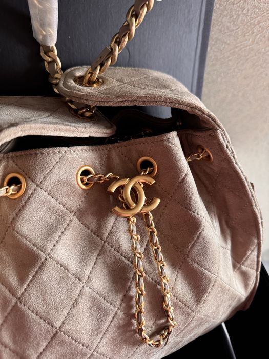 Трендова жіноча сумка Chanel Hobo | натуральна замша