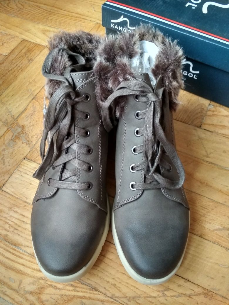 Ботинки демисезон еврозима KANGOL 40-41р, новые -50% на широкую ногу