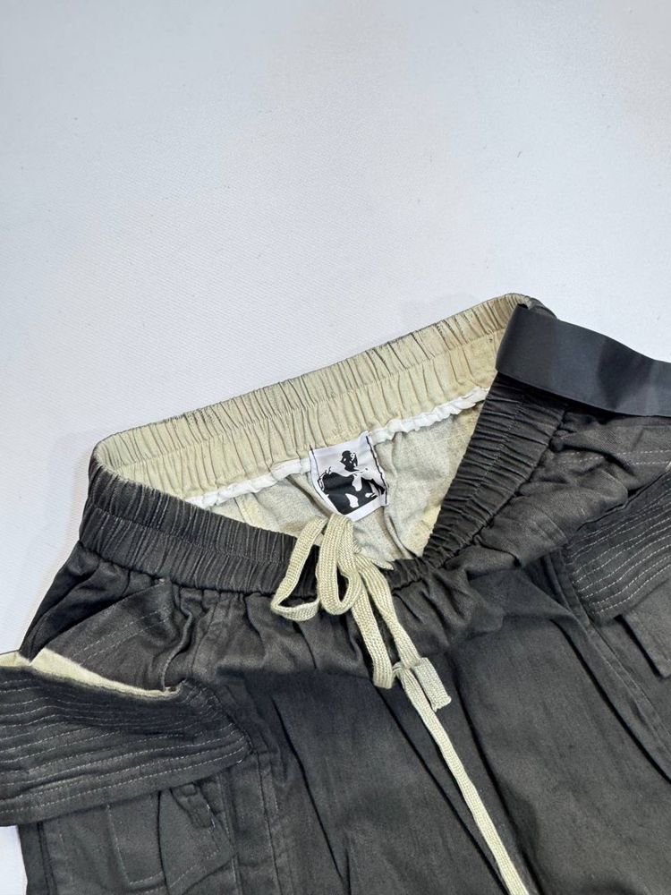шорты Rick Owens DRKSHDW cargo black white shorts
