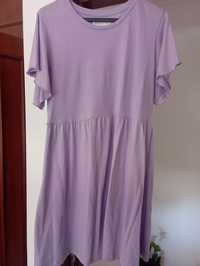 Vestido lilás manga curta