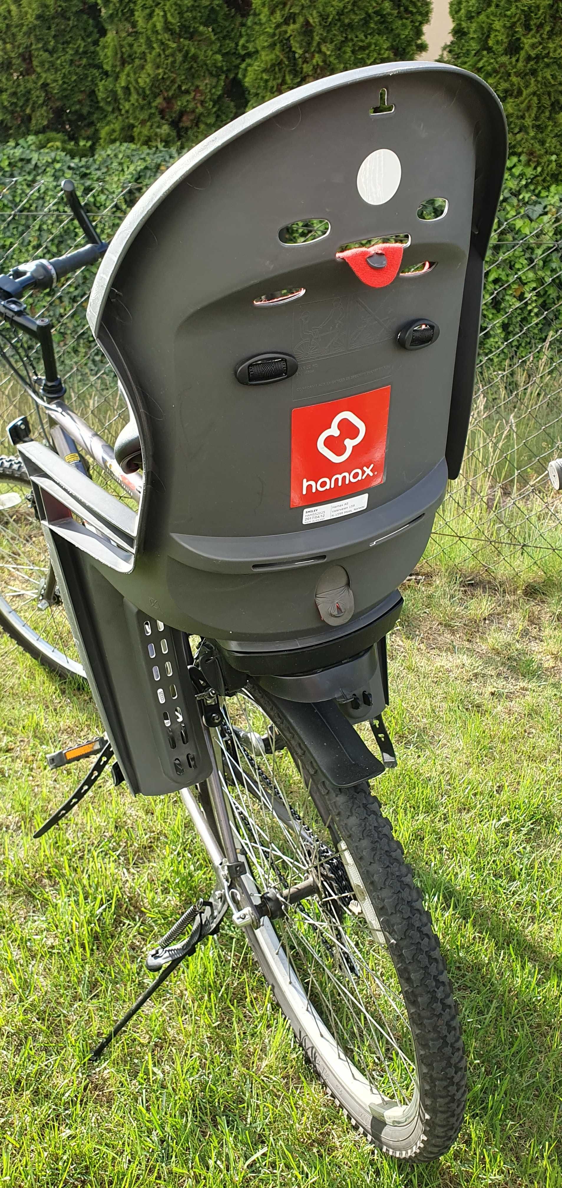 Fotelik rowerowy Hamax Smiley dla dzieci do 22 kg