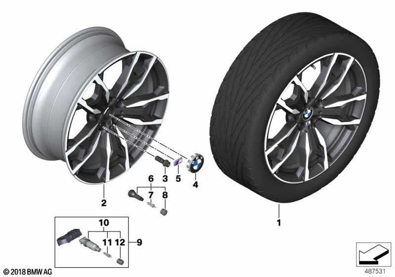 Felga BMW 20"  9.5Jx20 ET:43   Seria: X3' Seria: X4' nr mag. 1/518