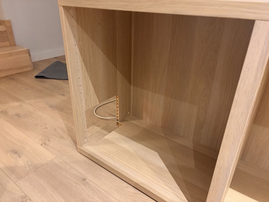 Ikea besta szafka pod tv imitacja debu bejcowanego na bialo 180 cm