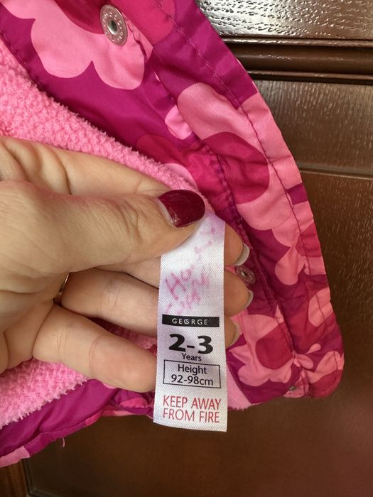 Kurtka różowa George r.92/98 Wielkopolska