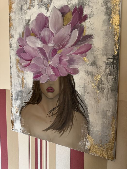 Obraz 50x70 kwiat kobieta