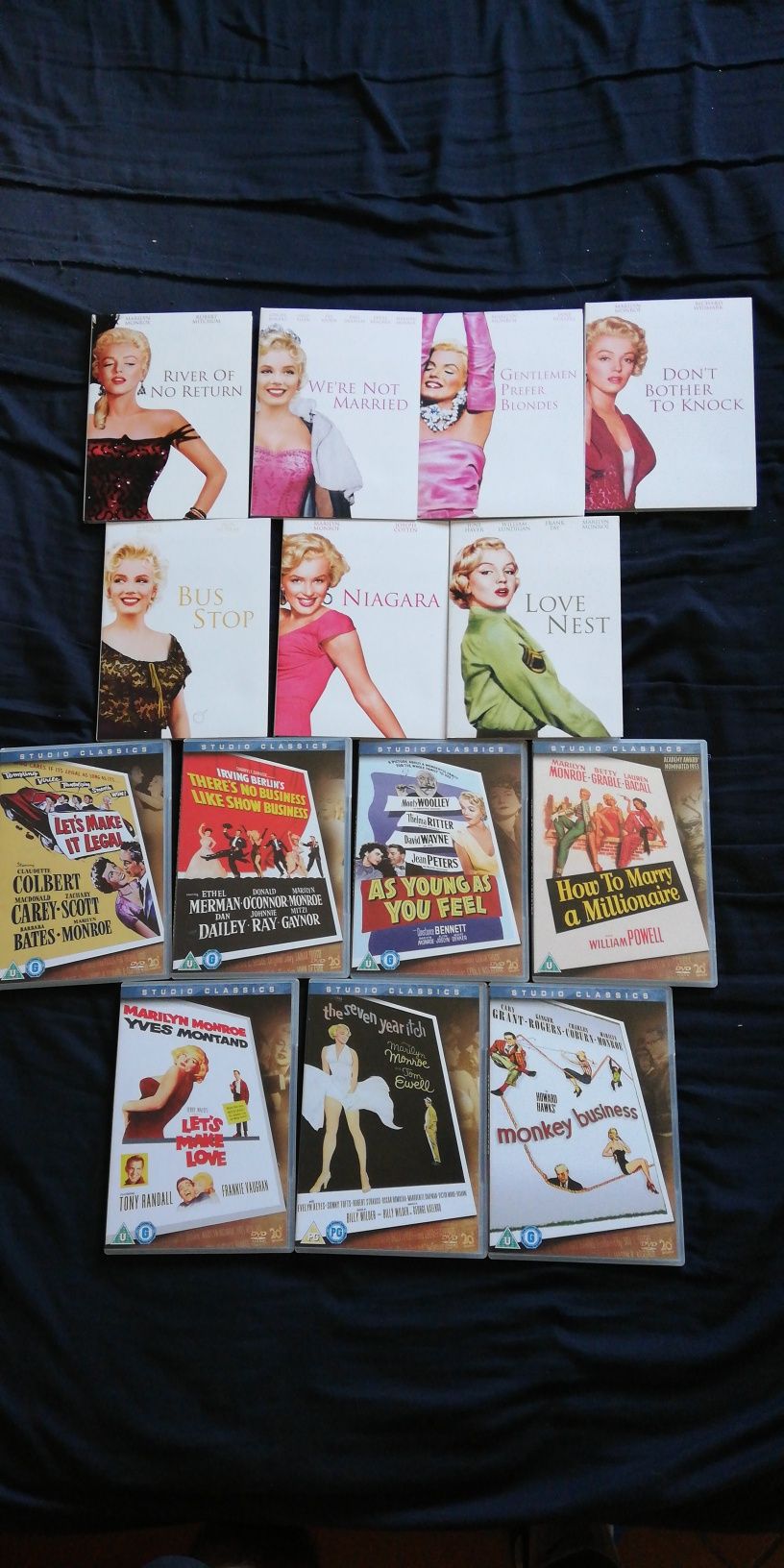 Coleção Marilyn Monroe em dois volumes, 14 filmes (portes grátis)