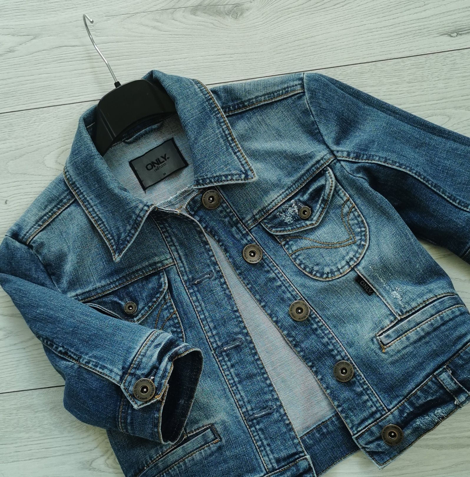 Kurtka kurteczka jeans damska rozmiar XS 34