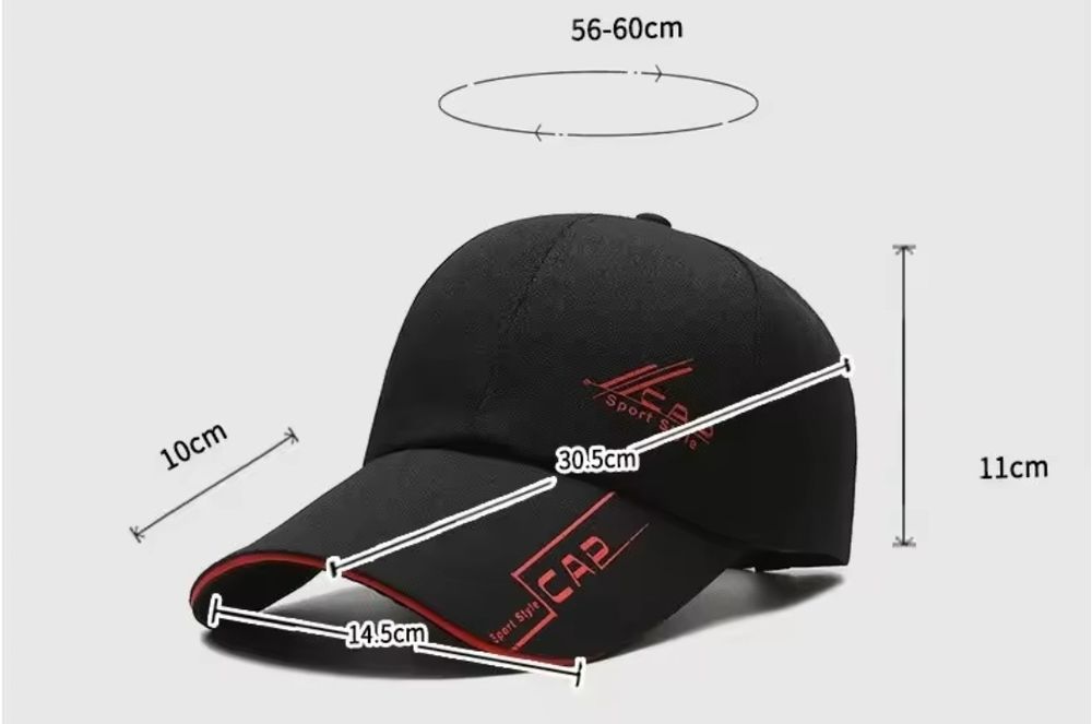 Czapka męska z daszkiem czarna