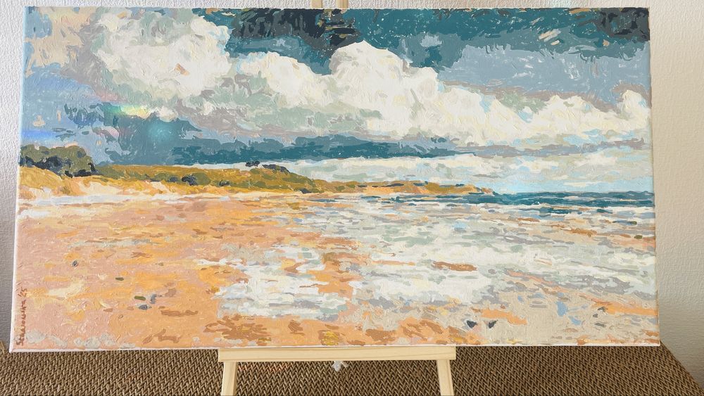 pejzaż morski, 65x35 cm