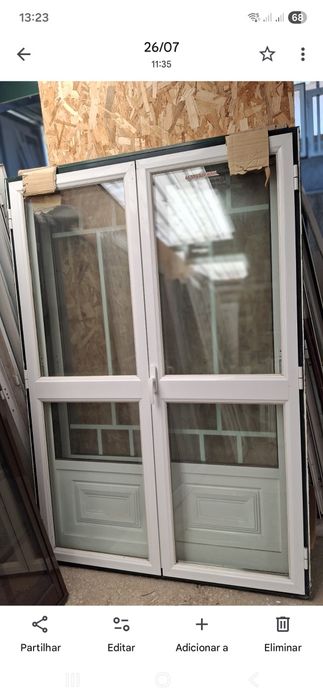 Sacada aluminio vidro duplo 1,39 x 2,00