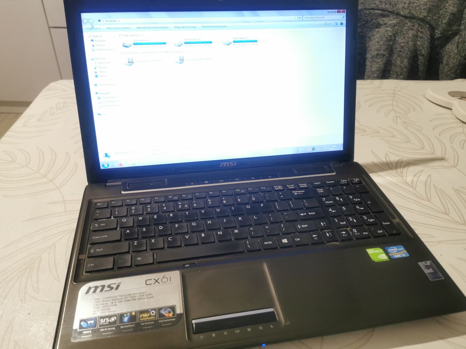 Laptop MSI CX61 i3/16GB 500Gb