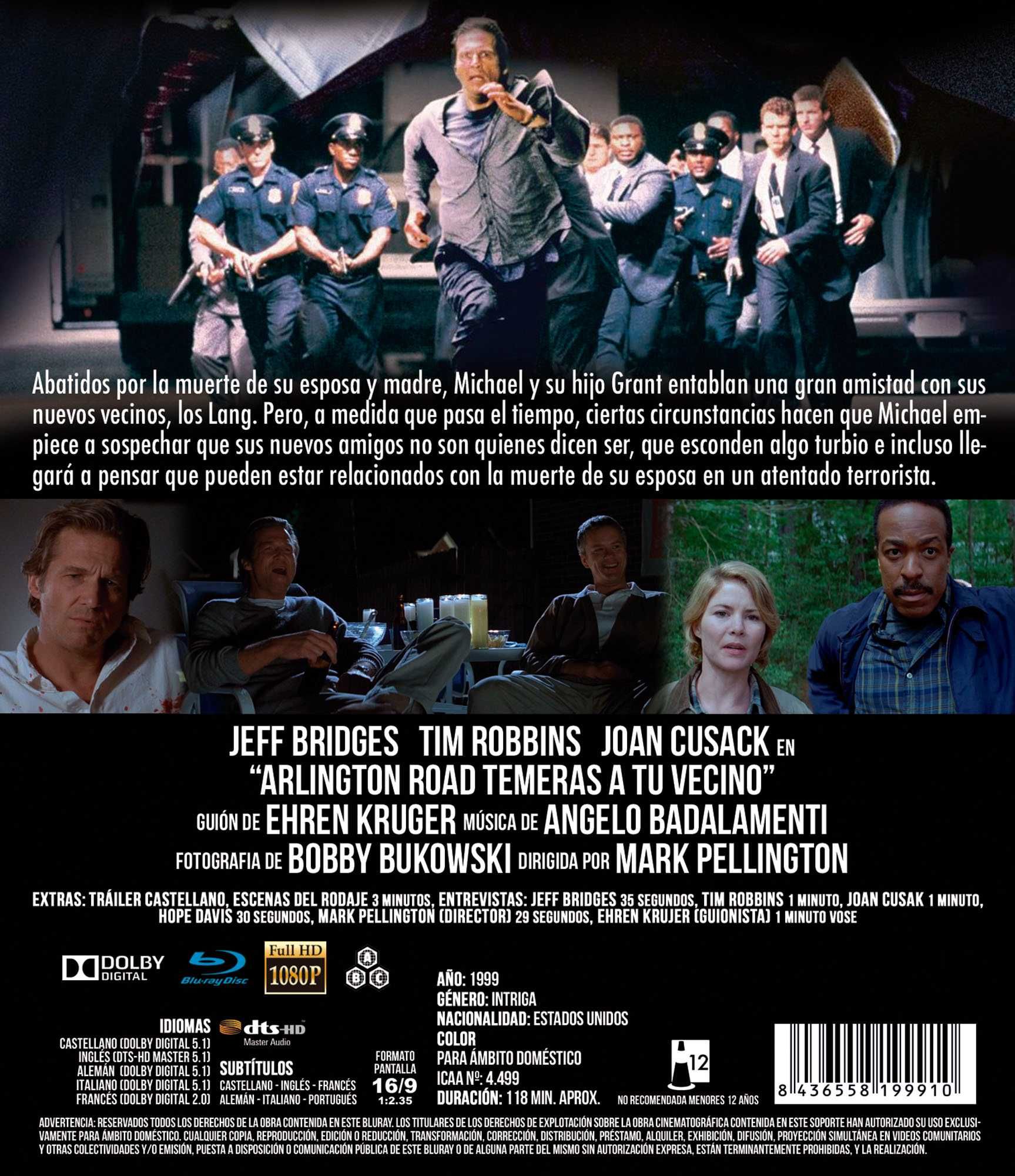 Arlington Road/O Suspeito da Rua Arlington (Blu-Ray)-Importado