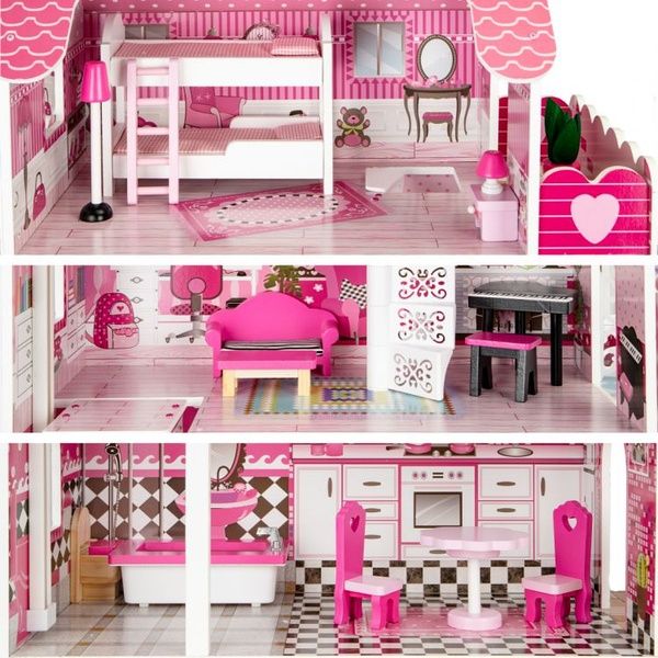 Ляльковий будинок,кукольний домик,замок для ляльок,дерев'яні іграшки