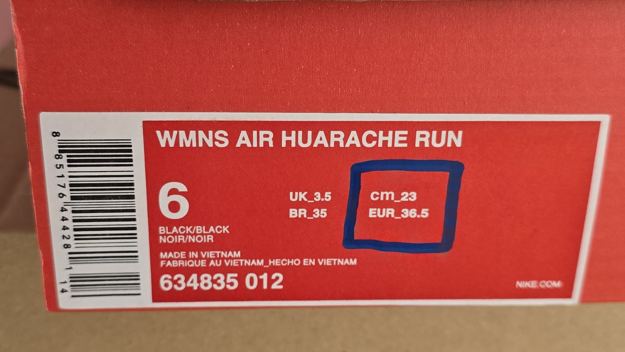 Sneakersy sportowe Nike Air Huarache Run rozmiar 36.5 / wkładka 23 cm