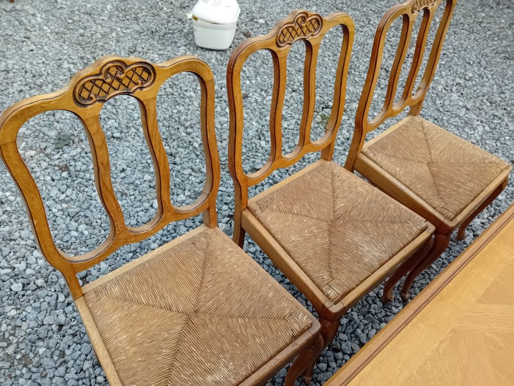 Stół ludwikowski rozkladany + 8 krzeseł