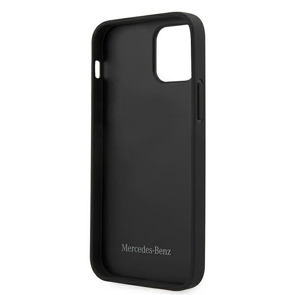 Etui Mercedes-Benz do iPhone 12 Mini 5,4" - Czarne z Paskiem