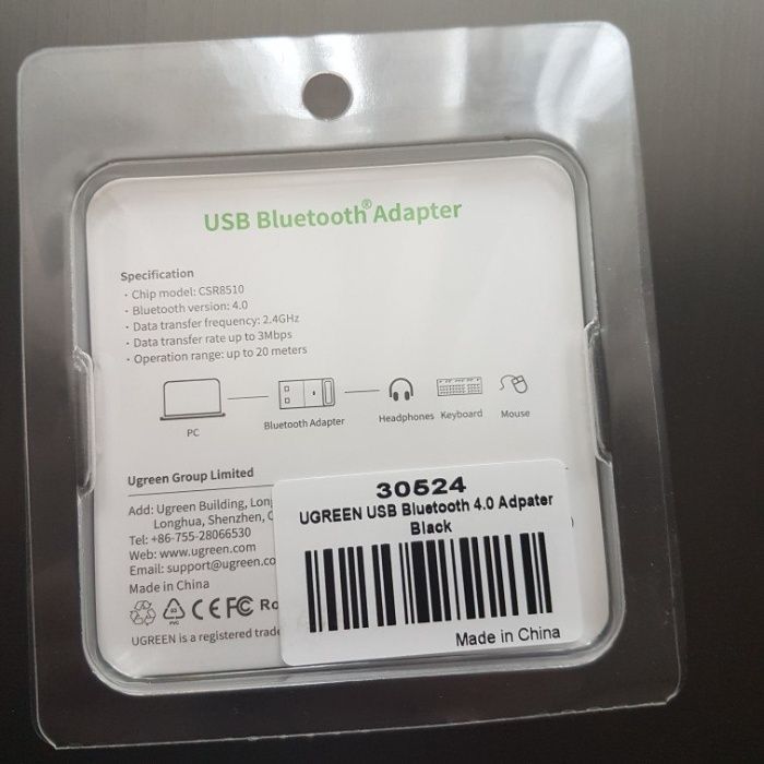 UGREEN - Adaptador USB Bluetooth 4.0 - BLE - NOVO