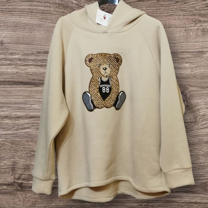 Bluza ocieplana z misiem