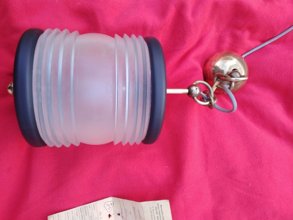 Stara lampa PRL vintage żyrandol POLAM-MEOS