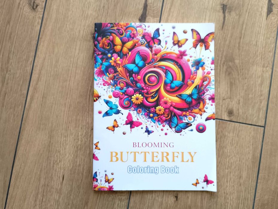 Blooming Butterfly A4, Coloring Book, kolorowanki