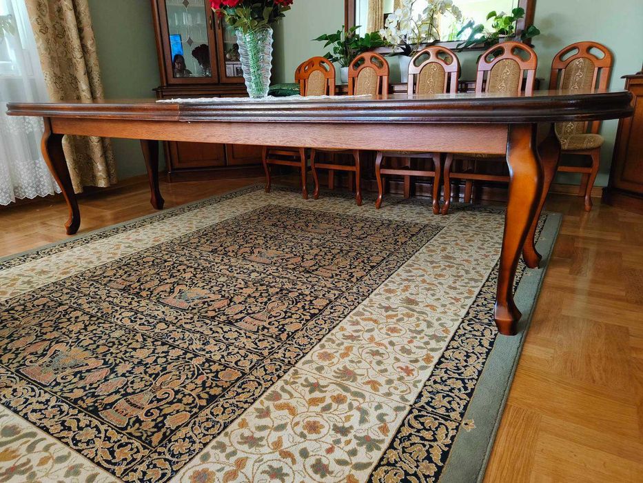 Stół duży rozkładany zestaw z 12 krzesłami