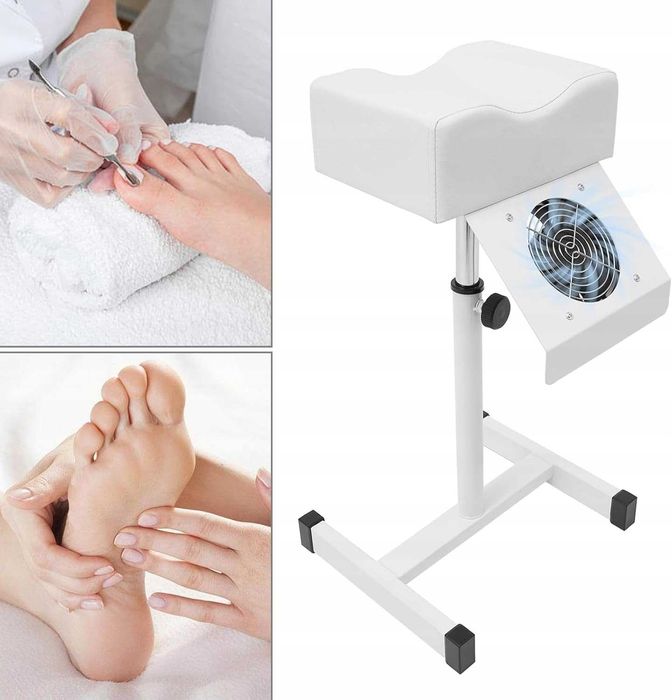 Profesjonalny PODNÓŻEK KOSMETYCZNY do PEDICURE z pochłaniaczem BIAŁY