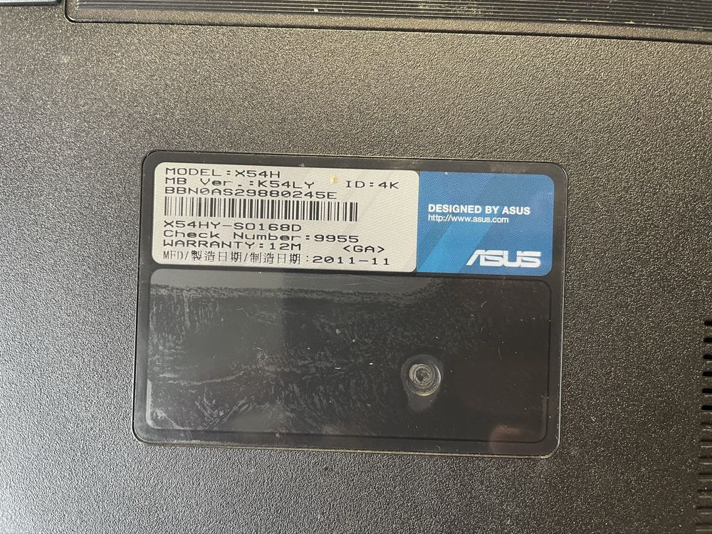 Ноутбук Asus x54h