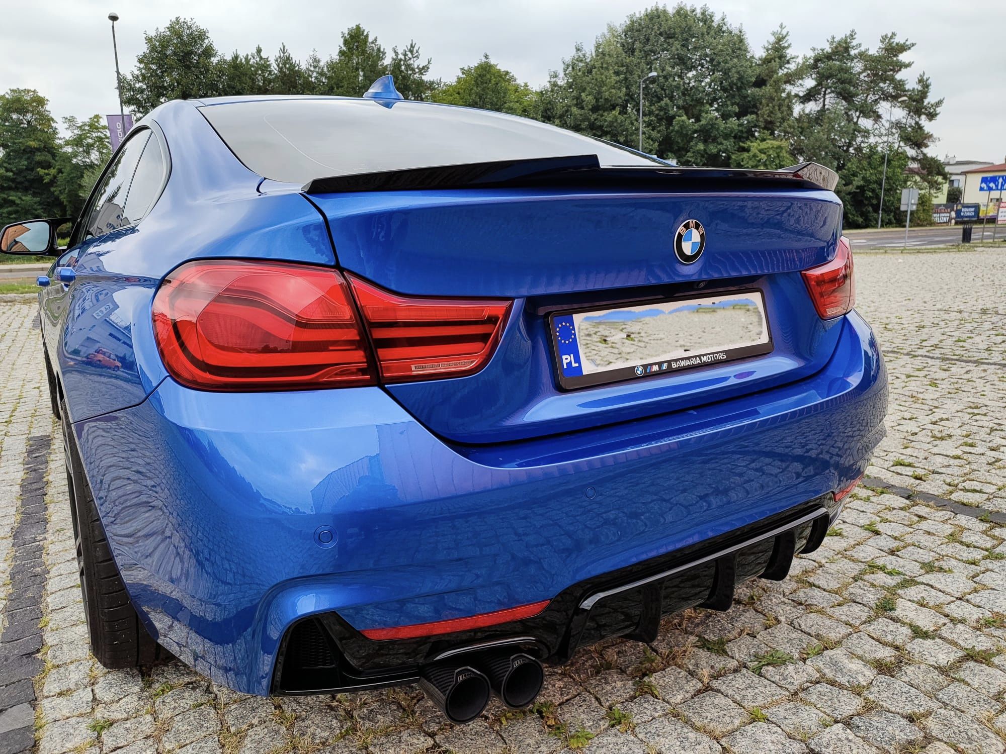 BMW F36 GRAN COUPE Zderzak Tylny M-Pakiet Pdc Dyfuzor