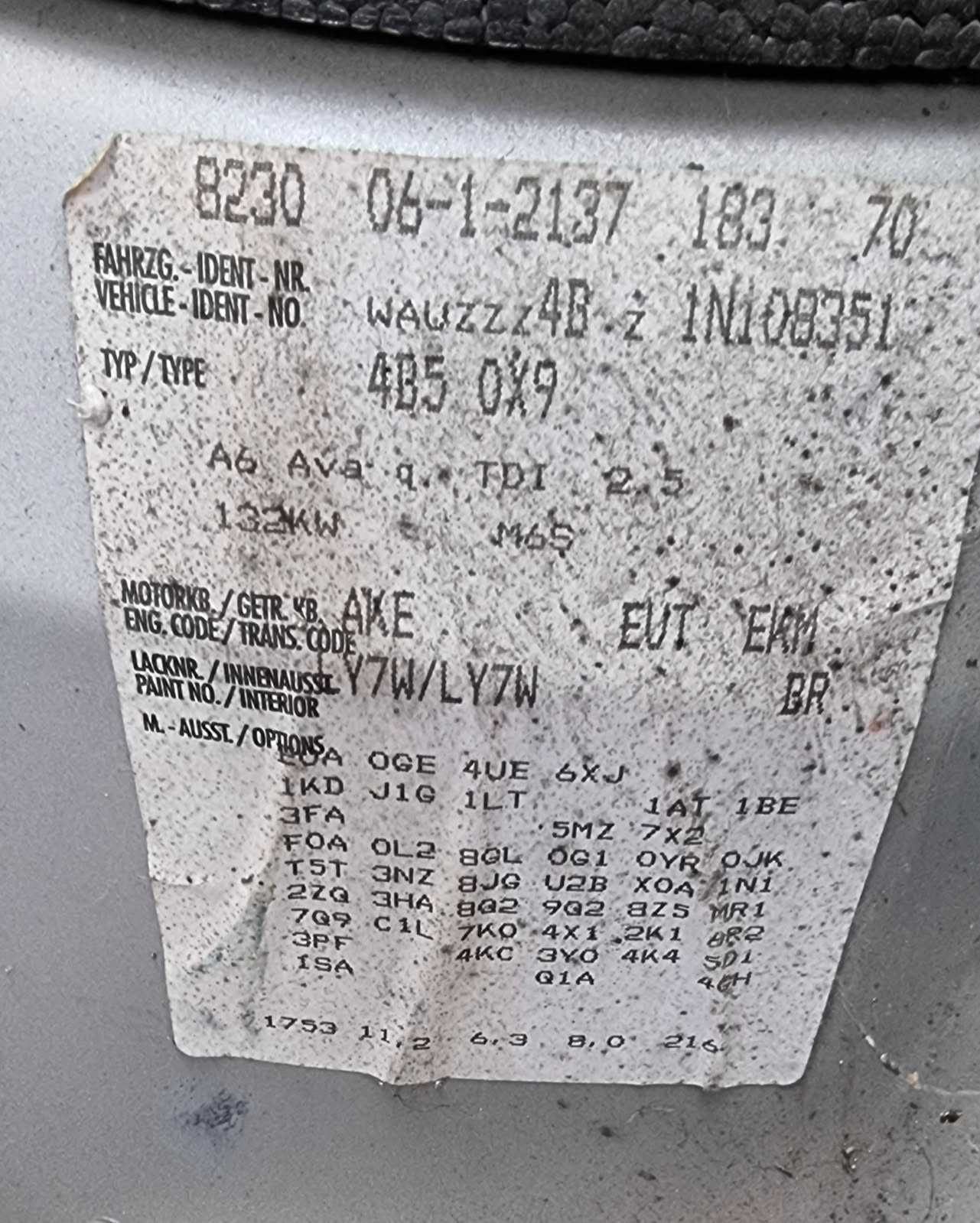 Przekładka skrzynia biegów  Audi A6 C5 2.5 tdi QUATRO