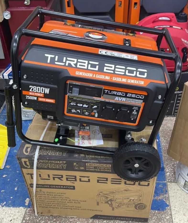 Генератор Genergy Turbo 2800 (бензин, Испания). 2,8 кВт – однофазный
