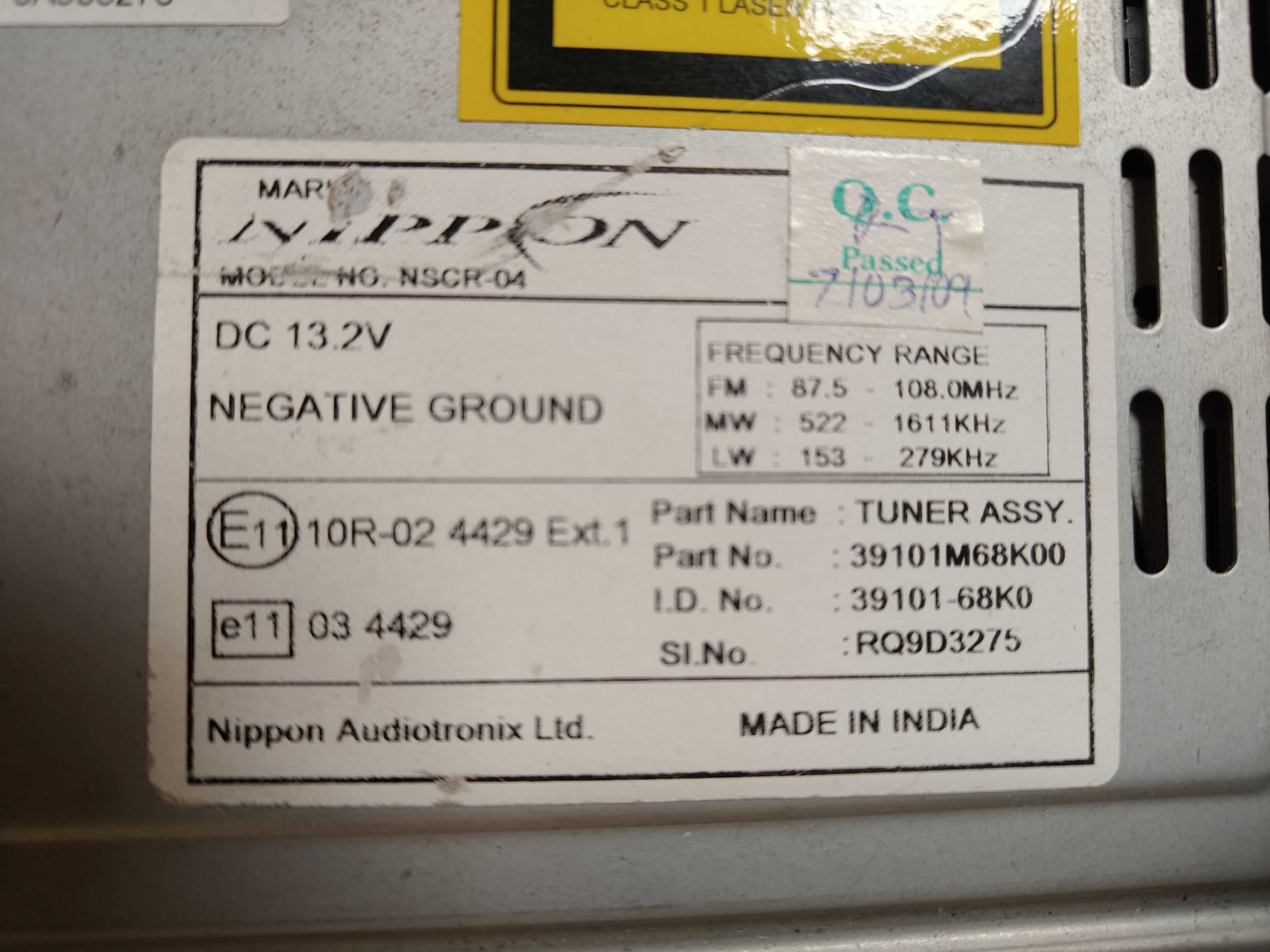 radio suzuki alto nissan pixo cd mp3
