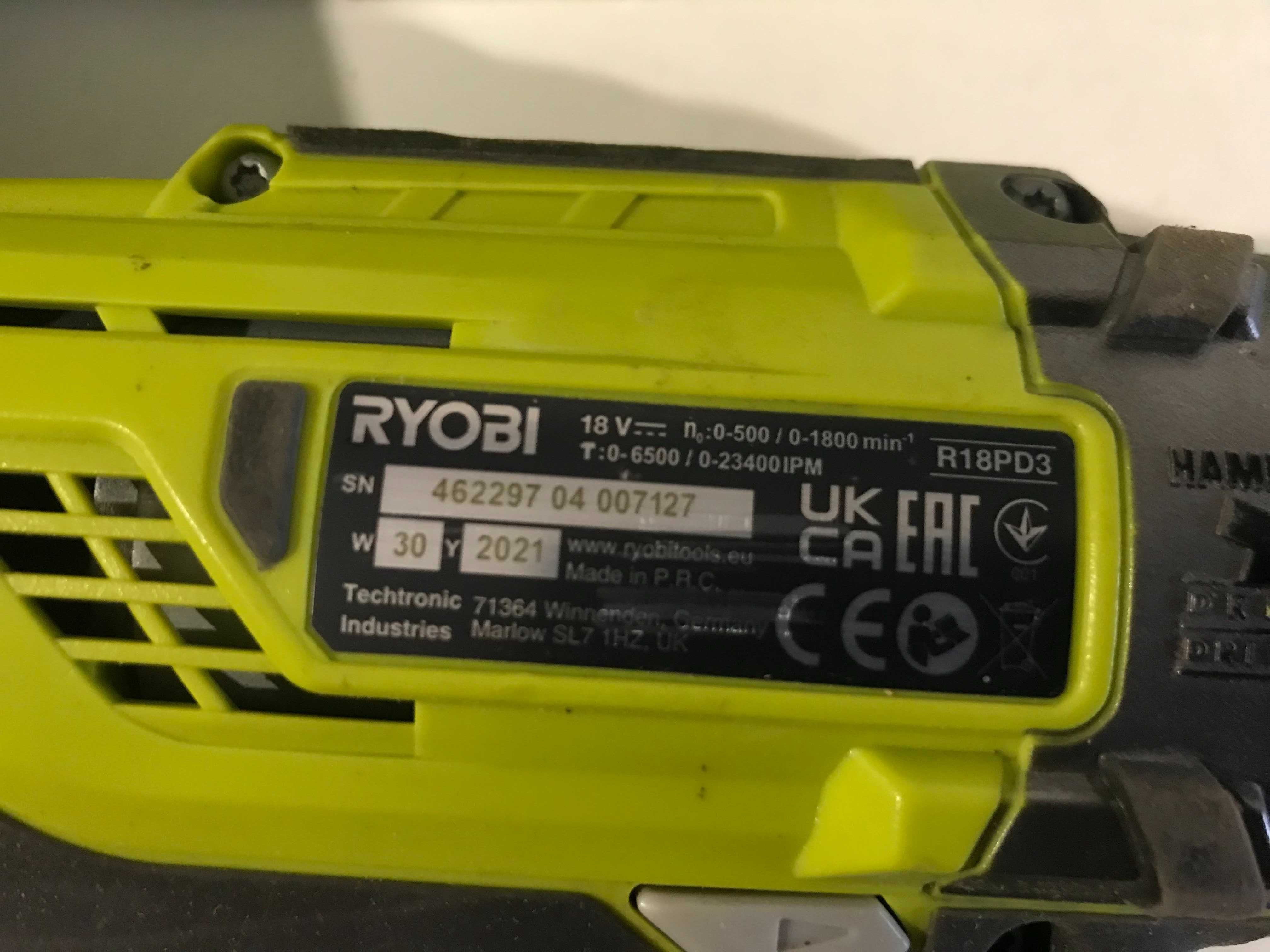 Шуруповерт Ryobi ONE+R18PD3 акумуляторний комбінований дриль з Англії