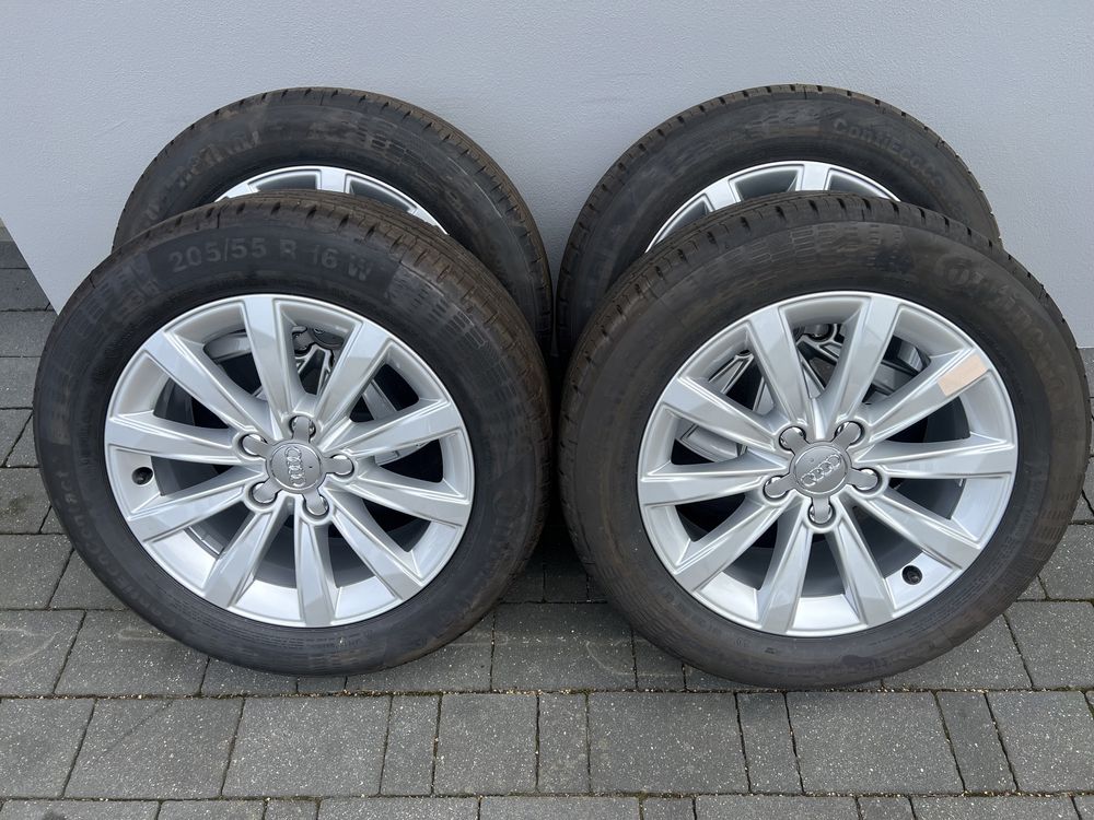 Alufelgi audi a3 16 cali 5x112 z oponami lato Nowe