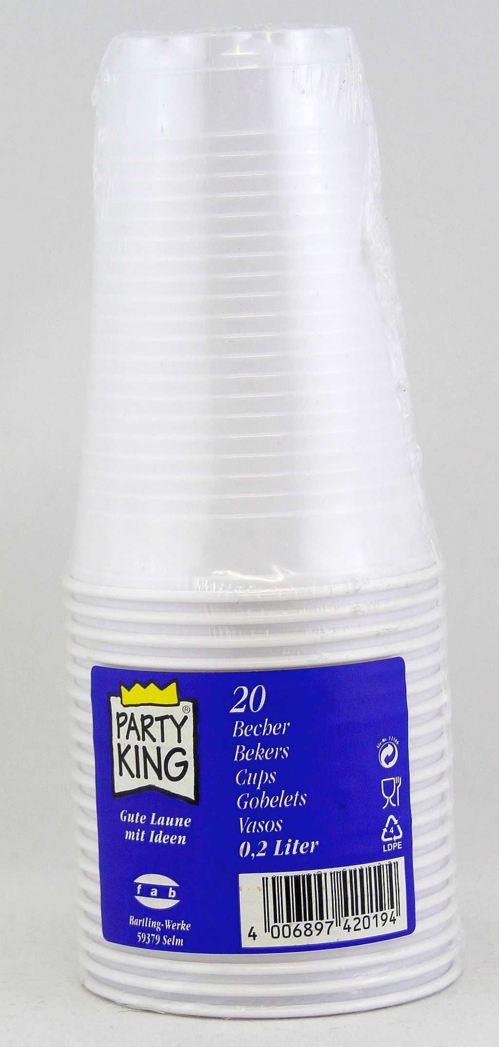 Kubek jednorazowy Party zestaw 200 sztuk