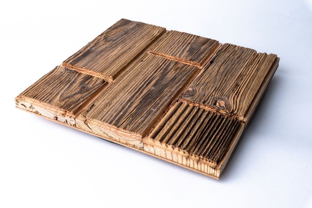 Promocja! Panele ścienne CEGŁA 8 stare drewno 3D 0,9m2