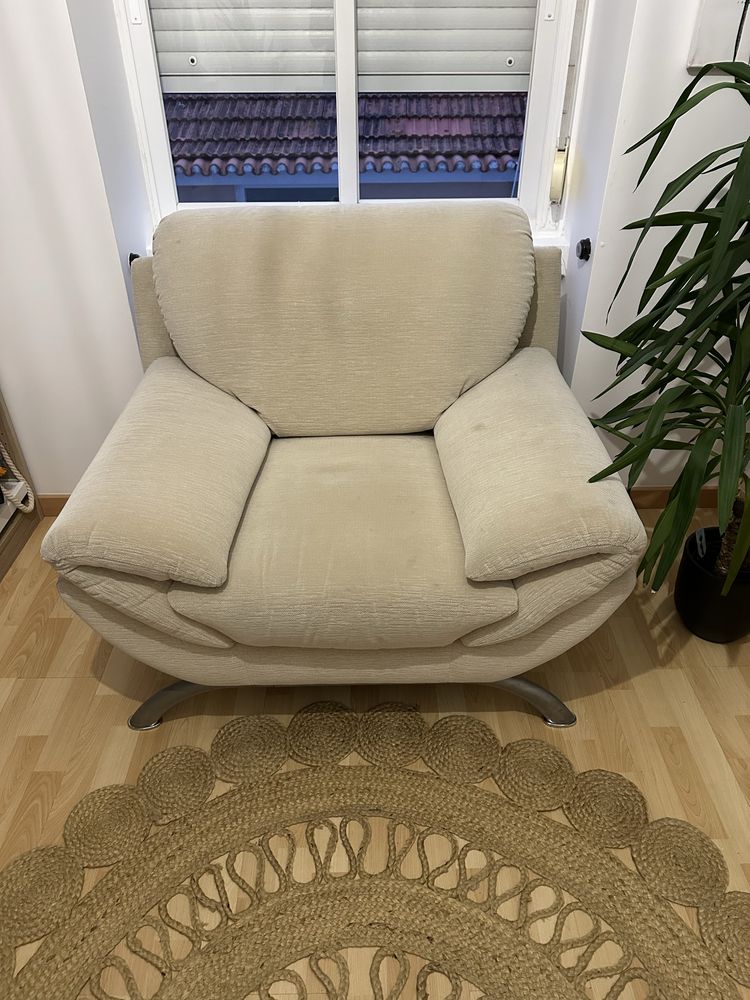 Sofa individual bege