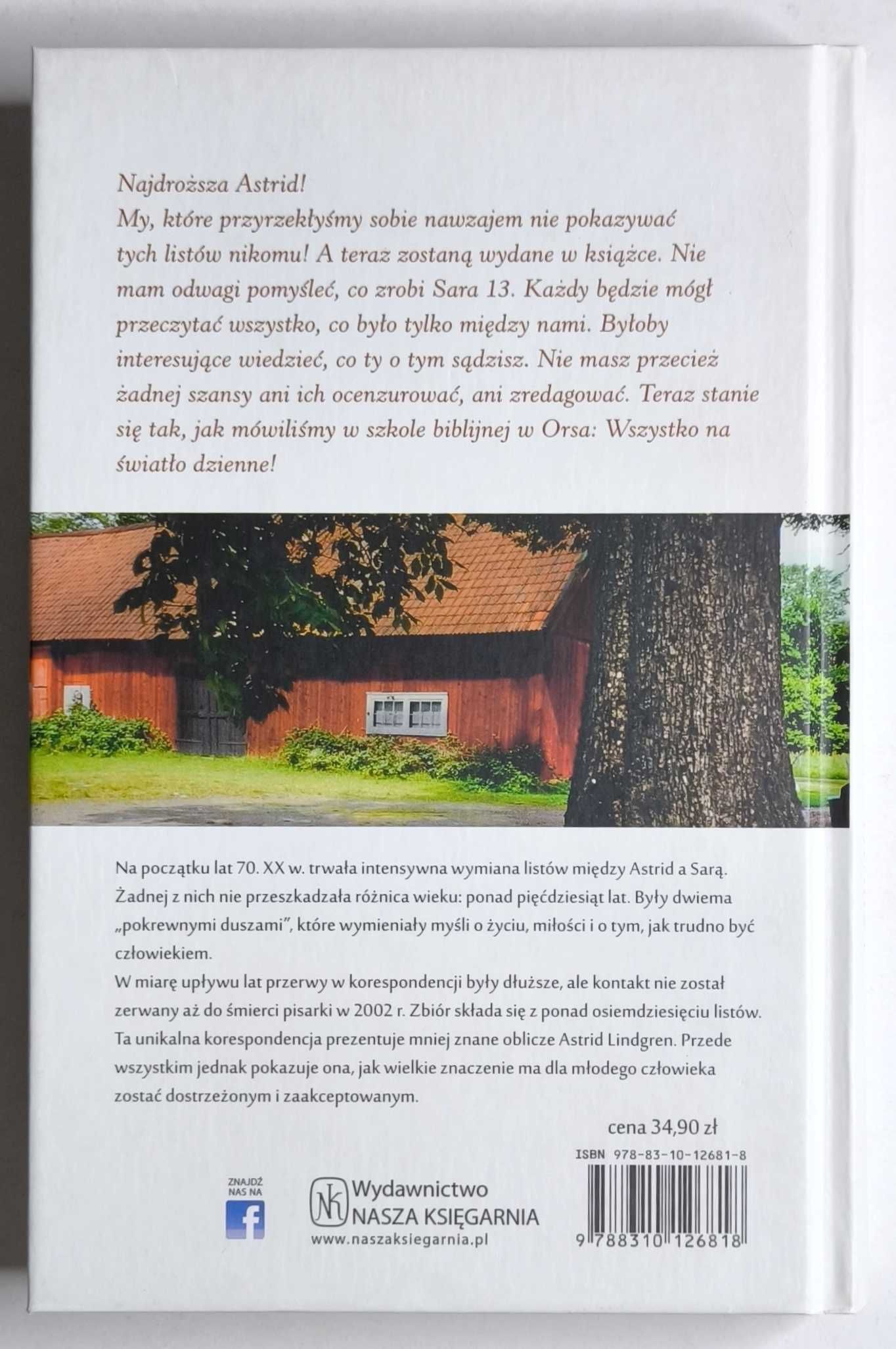Twoje listy chowam pod materacem, Astrid Lindgren, Sara Schwardt, NOWA