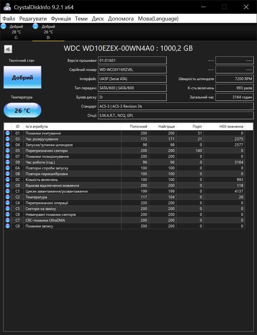 Жорсткі диски HDD 2.5 3.5 1 TB TOSHIBA Western Digital (WD)